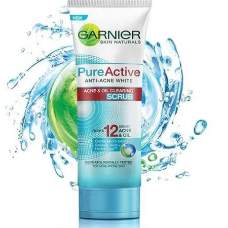 Face Wash  GARNIER  FACIAL SCRUB MULTI-ACTION PURE ACTIVE 100Ml 1 ~blog/2024/8/21/pure_active_anti_acne_white